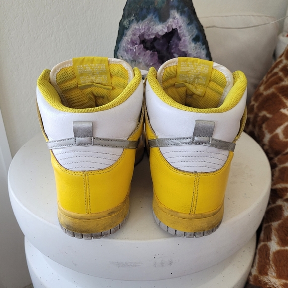 VINTAGE NIKE AIR FORCE ONE HIGH YELLOW WHITE Size 7.5 - Picture 5 of 9